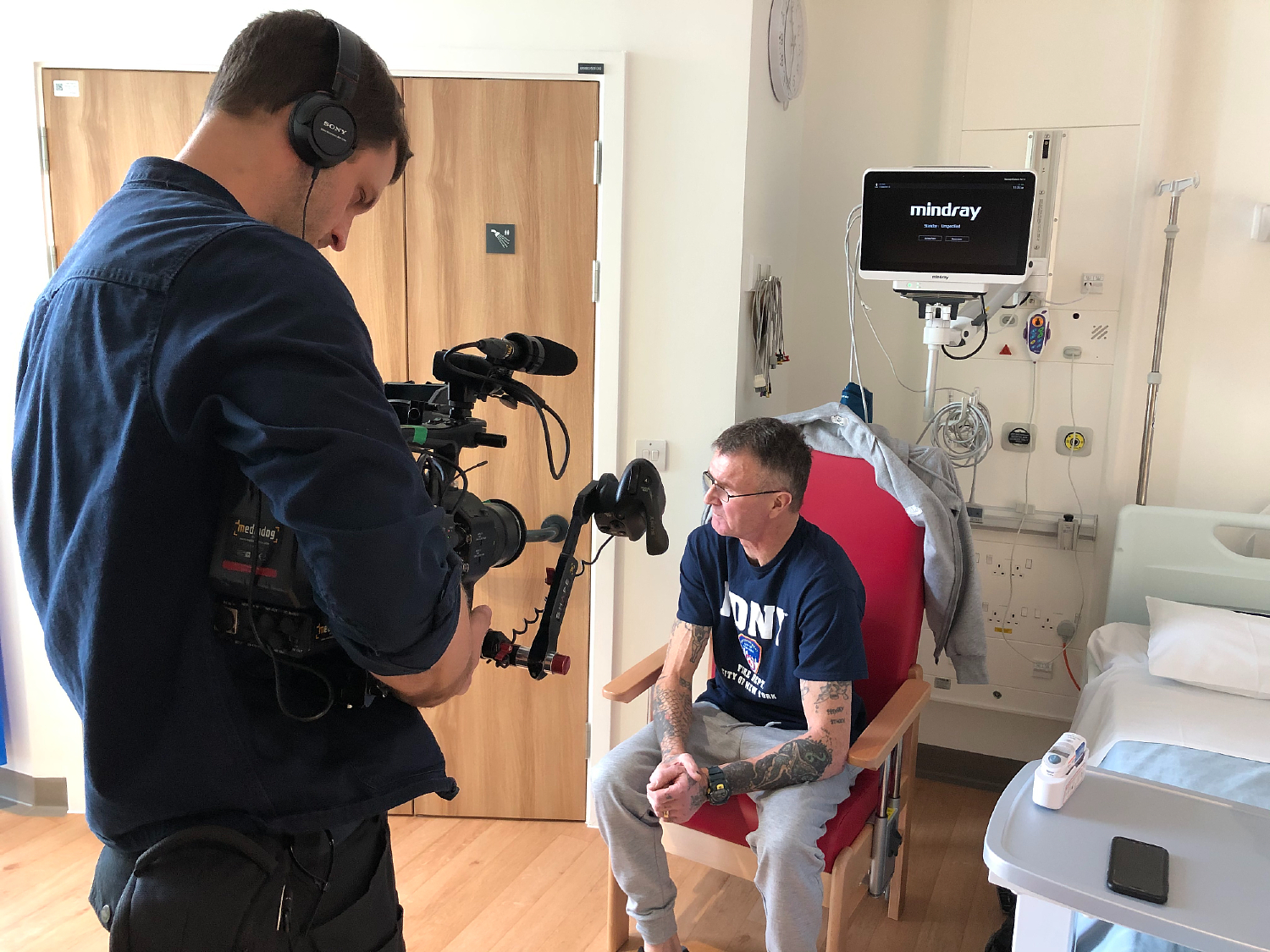 Kevin being filmed the day before his operation, which was in December 2019