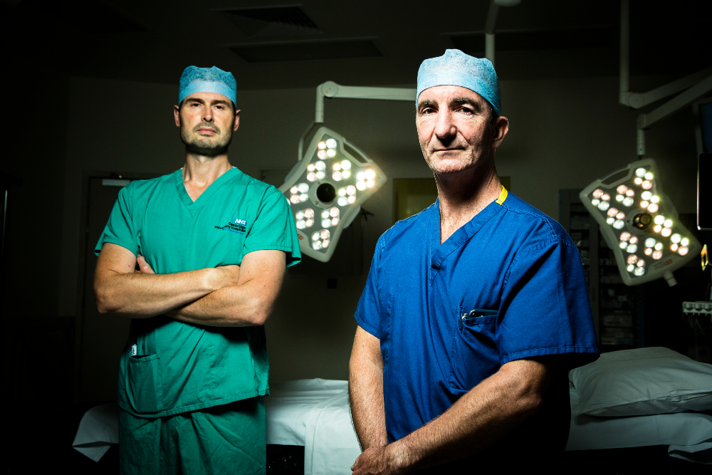 Andrew Carrothers and David Jenkins are the surgeons who feature in episode one 