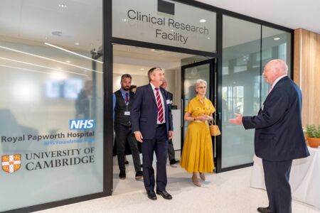 The official opening of the Heart and Lung Research Institute by the Duchess of Gloucester.